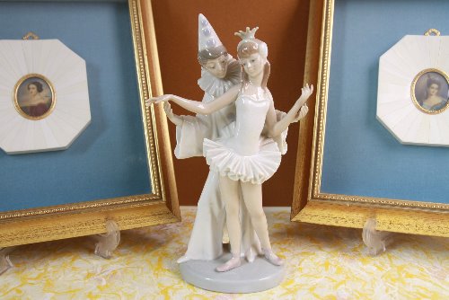 야드로 발레리나 카니발 커플 피겨린 Lladro Ballerina Carnival Couple Figurine circa 1977