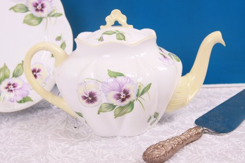 !!귀한!! 펜지 데인티 페턴 티팟 RARE Shelley Pansy Dainty Pattern Teapot circa 1950