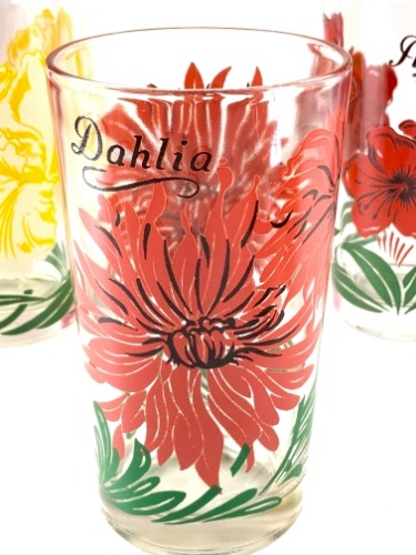 달리아 드링킹 글래스 Dahlia Drinking Glass circa 1950