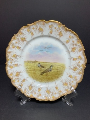 Tressmane &amp; Vogt 리모지 장식 버드 플레이트 Tressmane &amp; Vogt Decorative Bird Plate
