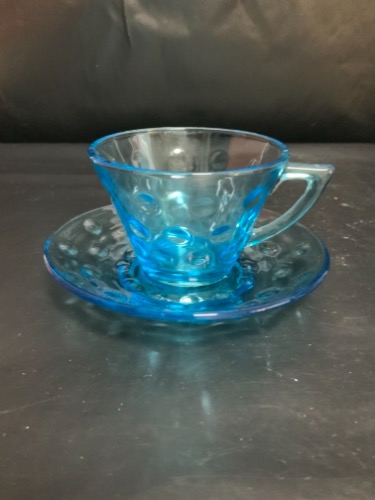 빈티지 블루 &quot;Spot&quot; 컵&amp;소서  Vintage Blue &quot;Spot&quot; Cup &amp; Saucer circa 1950