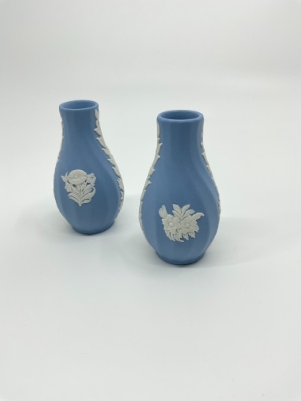 웨지우드 라벤더 제스퍼웨어 미니 베이스 Wedgwood Lavender Jasperware Mini Vase circa 1970