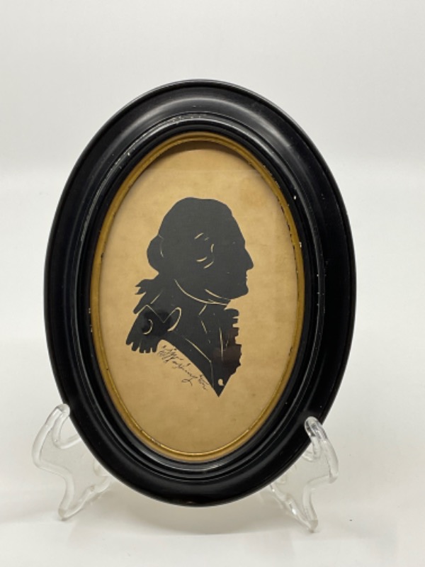 19세기 빅토리언 컷 실루엣 오브 조지 워싱턴 19th C. Victorian Cut Silhouette of George Washington
