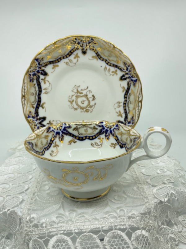 19세기 Davenport 오버 싸이즈 컵 &amp; 소서-라지 -매우 귀한- 19th C. Davenport Oversized Cup &amp; Saucer circa 1870-1886 - LARGE AND RARE!!!