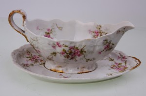 Haviland (Theodore) 그레비 보트 Limoges Gravy Boat with Spouted Underplate circa 1903 - 1925