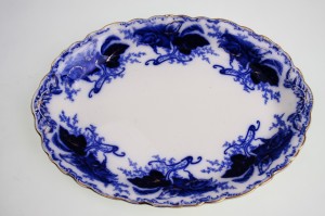 존슨 브라더스 플로우 블루 플래터 Flow Blue Platter by Johnson Bros. circa 1900-1920
