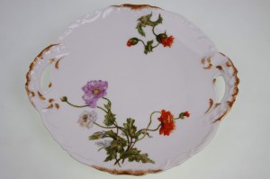 Tresseman &amp; Vogt 리모지 핸드페인트 케이크 플래이트 Tresseman &amp; Vogt Limoges Hand Painted Cake Plate circa 1896-1910