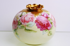 아메리칸 벨릭 로즈 볼 American Belleek Rose Bowl Vase by Willets circa 1890 - 1909