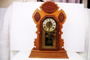 E. Ingraham 진저 브레드 궁전 시계 E. Ingraham Gingerbread Palace Clock circa 1900