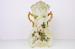 오스트리아 / 레너드  꽂병 Austria Handled Vase w/ Leonard Import Mark circa 1891 - 1898