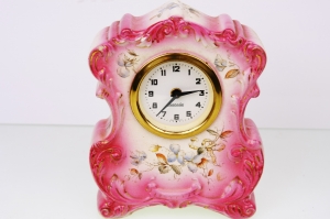 메르세데스 Ansonia 스타일의 도자기 시계 Mercedes Clock works in Ansonia style Porcelain case