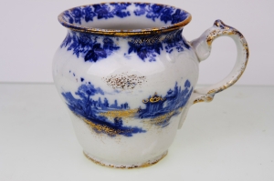 로얄 돌턴 플로우블루 와시 컵 Royal Doulton Flow Blue Wash Cup circa 1901 - 1922