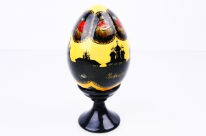 빈티지 러시아 옻칠 핸드페인트 달걀 Vintage Russian Lacquered Hand Painted Egg