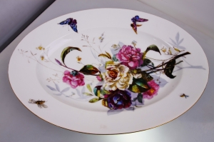 Victorian Parlor Painted Platter
