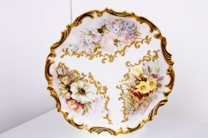 Victorian Parlor Painted Chop Plate
