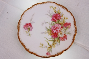 Pouyat 리모지 핸드페인트 플레이트  Pouyat Limoges Hand Painted Plate w/ Pouyat Decorator mark circa 1900