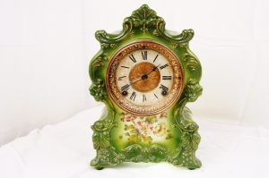 Ansonia &quot;Tristian&quot; 도자기 시계 Ansonia &quot;Tristian&quot; Porcelain Clock circa 1882