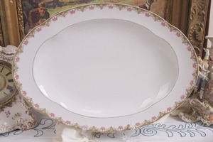Lanternier 리모지 칠면조 플레터 &quot; 슈퍼 세일 &quot;#데미지# Lanternier Limoges Turkey Platter circa 1900 - SUPER SALE 66% OFF!!!!!