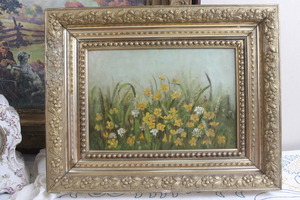 오일 캔버스 Oil on Canvas in gilded frame circa 1890