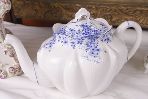 쉘리 데인티 블루 라지 티팟 Shelley Dainty Blue Large Teapot circa 1940
