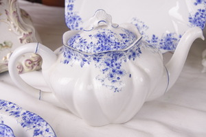 쉘리 데인티 블루 미디음 티팟 Shelley Dainty Blue Medium Teapot circa 1940