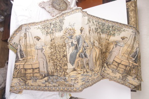 빅토리언 타피스트리 가든 풍경 Victorian Tapestry 140 x 45 cm Garden Scene circa 1900
