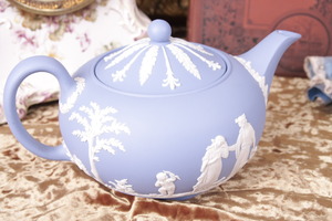웨지우드 제스퍼웨어 라지 티팟 Wedgwood Jasperware Large Teapot dated 1955