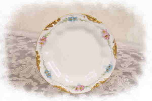 Pouyat 리모지 핸드페인트 플레이트 -!! 데미지!! Pouyat Limoges 16 cm Hand Painted Plate circa 1900 - AS IS only (crack)