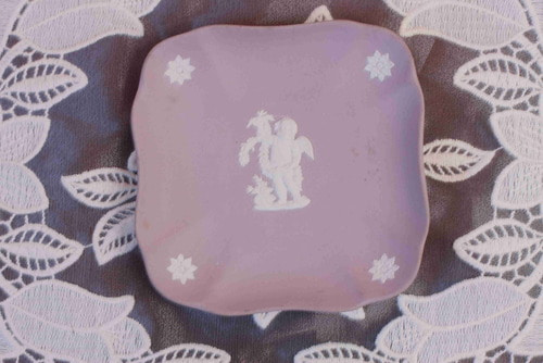 웨지우드 제스퍼웨어 라일락 핀 디쉬 Wedgwood Jasperware Lilac Pin Dish dated 1962