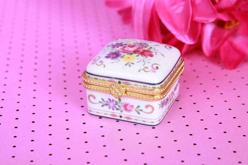 빈티지 도자기 트린킷 박스 Vintage Porcelain Trinket Box