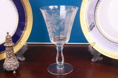 포스토리아 &quot;헤더&quot; 우아한 (엘러겐 글래스) 유리 스템웨어 Fostoria &quot;Heather&quot; Elegant Glass Stemware circa 1949-1979