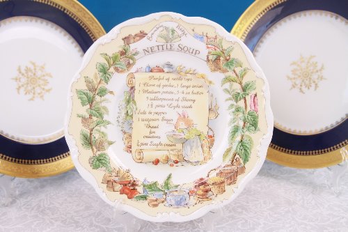 로얄 돌턴 &quot;Brambly Hedge&quot; 레시피 플레이트 (쐐기풀 수프) Royal Doulton &quot;Brambly Hedge&quot; Recipe Plate (Nettle Soup) 2001