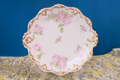 코피프 /코로넷 리모지 케이크 /패스트리 플레이트 Coiffe / Coronet Limoges Cake / Pastry Plate circa 1900