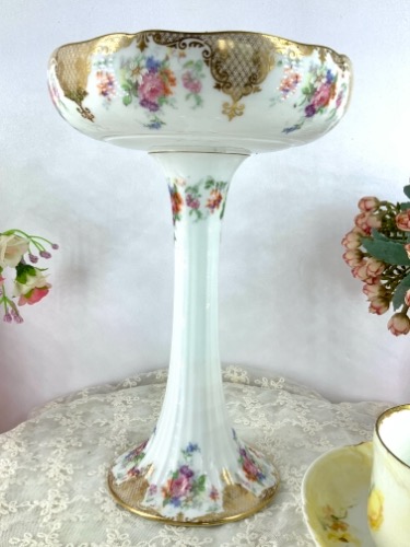 Delinieres 리모지 키가 큰 캄포트  LIMOGES Extra Tall Compote circa 1900