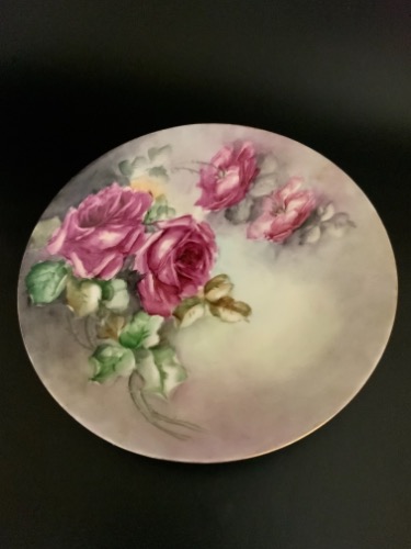 PL 리모지 핸드페인트 플레이트 PL LIMOGES Hand Painted Plate circa 1900