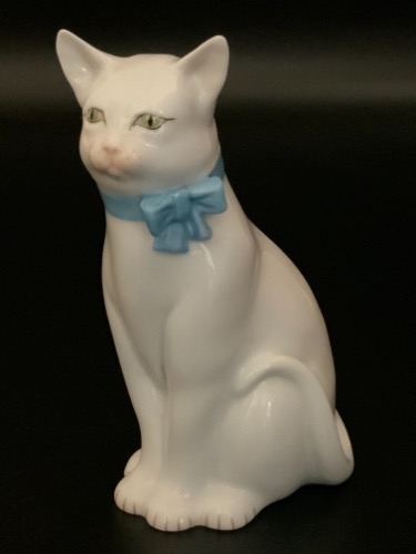 헤렌드 핸드페인트 고양이 피겨린 Herend Hand Painted Cat Figurine