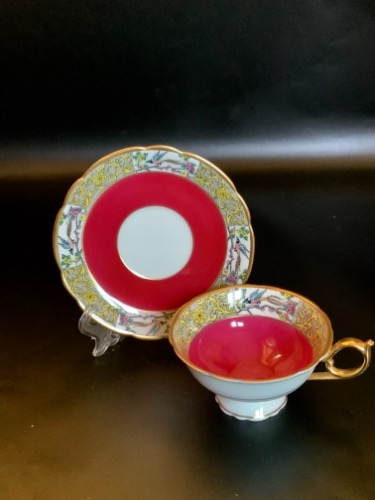로얄 바이로이트 티 컵&amp;소서 Royal Bayreuth TEA Cup &amp; Saucer circa 1920