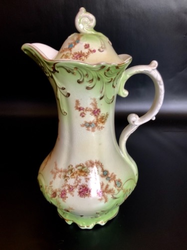 빅토리언 LS 도자기 커피/초콜렛 팟 Victorian LS Porcelain Coffee / Chocolate Pot circa 1880 - AS IS
