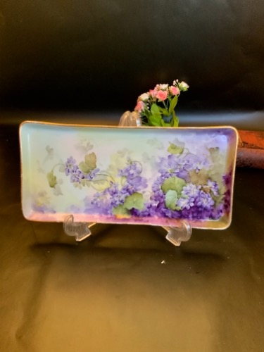 하빌랜드 (GDA) 핸드페인트 드레서/향수병 트레이 Haviland (GDA) Hand Painted Dresser / Perfume Tray circa 1890