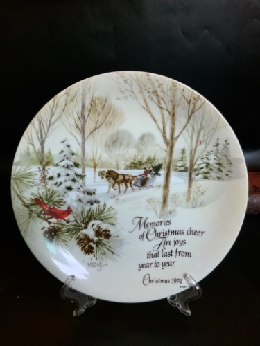 크리스마스 장식 플레이트 Christmas Decorative Plate 1974