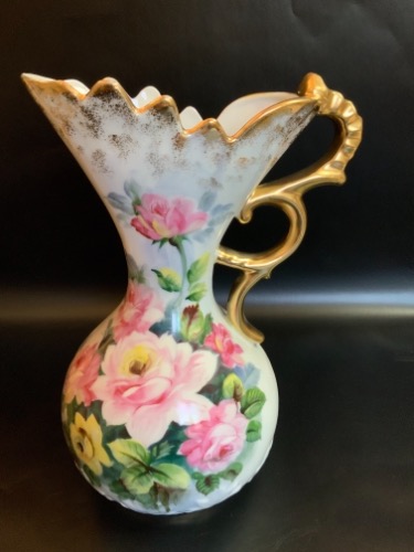 빈티지 핸드페인트 &quot;피쳐&quot; 베이스 Vintage Hand Painted &quot;Pitcher&quot; Vase