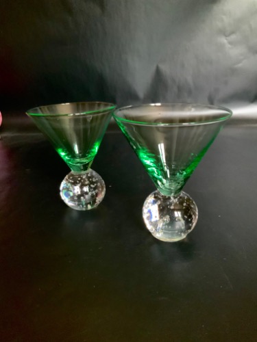 Aseda Glasbruk 핸드 블로운 마티니 글래스  Aseda Glasbruk Hand Blown Martini Glass circa 1960