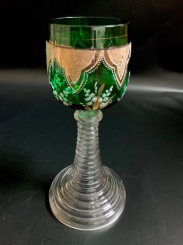 핸드 블로운 아트 글래스 스템웨어 Hand Blown Art Glass Stem circa 1950 - only 1 available