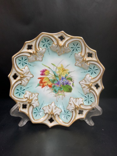 Carl Tielsch 핸드페인트 볼 Carl Tielsch Hand Painted Decorator Bowl circa 1870 - NICE!!!