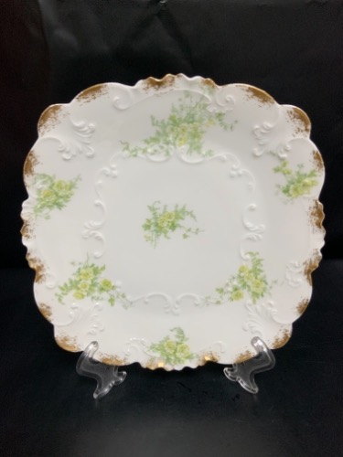 하빌랜드 (GDA) 리모지 케이크/페스트리 플레이트  Haviland (GDA) Limoges Cake / Pastry Plate circa 1900