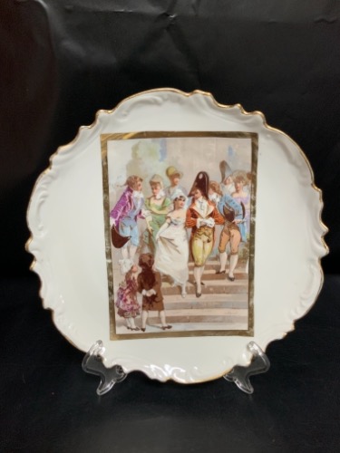 칼스배드 (Camill Schwalb) 오스트리아 경치 케비넷 플레이트 Carlsbad (Camill Schwalb) Austria Scenic Cabinet Plate circa 1889 - 1895