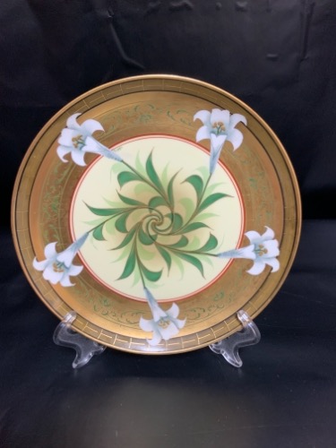 하빌랜드 리모지 핸드페인트 피칼드 케비넷 플레이트 Haviland Limoges Hand Painted Pickard Cabinet Plate circa 1900
