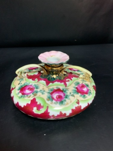 베개 꽃병 촛대 Parlor Painted Pillow Vase Candlestick circa 1900 - 1920