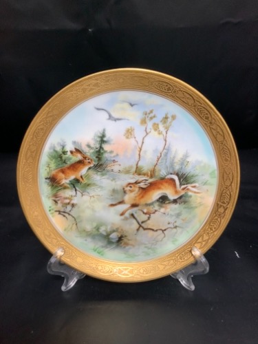 Hutschenreuther 금장 길드 케비넷 플레이트 Hutschenreuther Gold Gilded 15.7 cm Cabinet Plate circa 1950