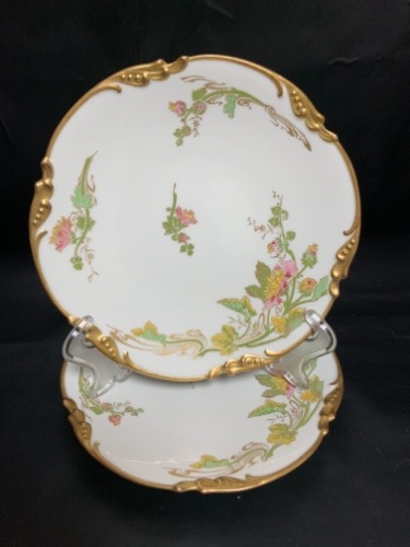 Pouyat 리모지 핸드페인트 케비넷 플레이트 Pouyat Limoges Hand Painted Cabinet Plate circa 1908